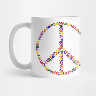 Floral Peace Sign - Discreet Gay Pride Mug
